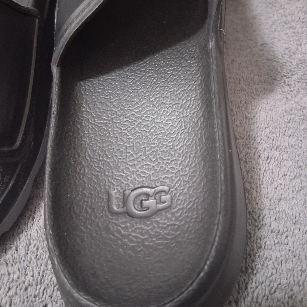 UGG Men's Charcoal Slide Sandals - Picture 3 of 4